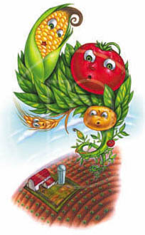 images of fruit and vegetables engeneered food